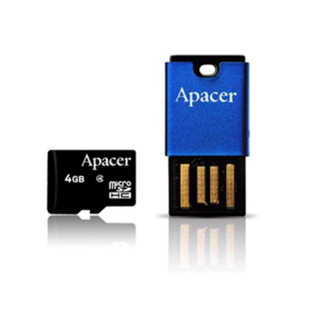  MicroSDHC 04Гб Apacer Класс 4 (адаптер RP)