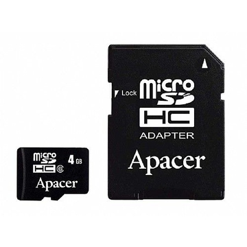  MicroSDHC 04Гб Apacer Класс 6 (адаптер)