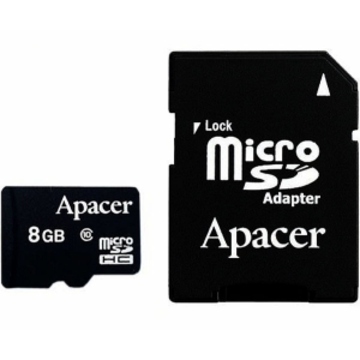  MicroSDHC 08Гб Apacer Класс 10 (адаптер)