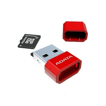  MicroSDHC 32Гб A-Data Класс 4 Red (microReader V3 RDRD)