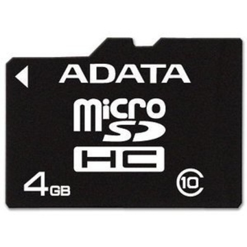  MicroSDHC 04Гб A-Data Класс 10 (без адаптера)