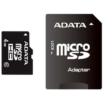  MicroSDHC 04Гб A-Data Класс 10 (с адаптером)