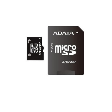  MicroSDHC 04Гб A-Data Класс 4 (адаптер)