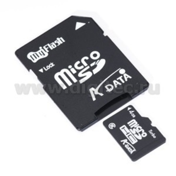  MicroSDHC 04Гб A-Data Класс 6 (без адаптера)