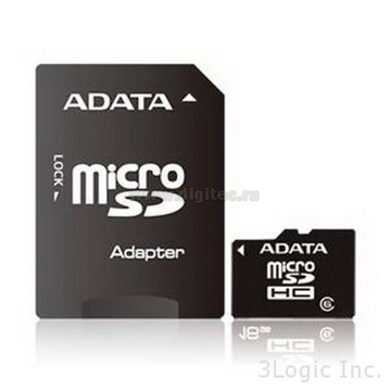  MicroSDHC 04Гб A-Data Класс 6 (адаптер)
