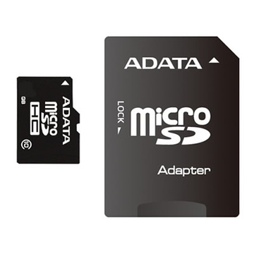  MicroSDHC 08Гб A-Data Класс 10 (адаптер)