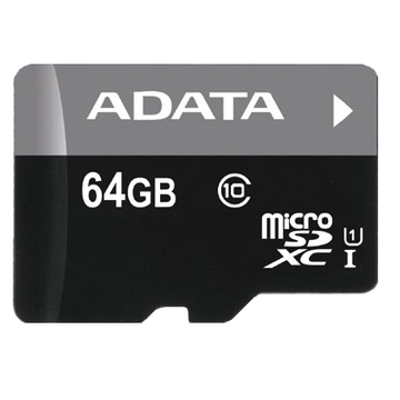  MicroSDXC 64Гб A-Data Класс 10 UHS-I Premier (без адаптера)