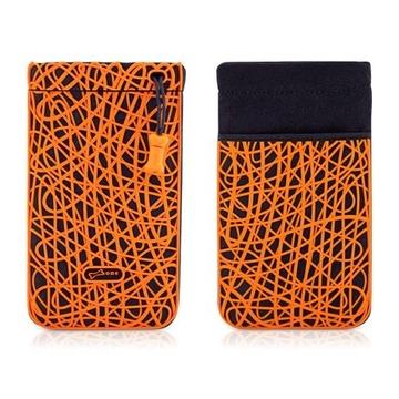 Чехол Bone Phone Scribble Orange (силикон/микрофибра, 87x152x7 мм)