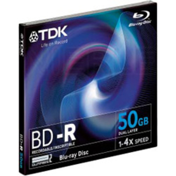 Blu-Ray BD-R TDK Jewel Case 1шт (50GB, 4x)