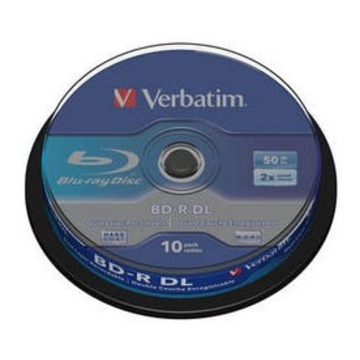 Blu-Ray BD-R Verbatim Cake Box 10шт (50GB, 2x, двухслойный)