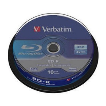 Blu-Ray BD-R Verbatim Cake Box 10шт (25GB, 4x, 43689)