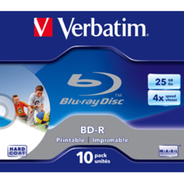 Blu-Ray BD-R Verbatim Jewel Case 1шт (25GB, 4x, Printable)