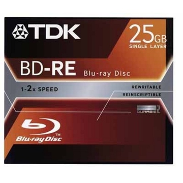 Blu-Ray BD-RE ("болванка") TDK Jewel Case 1шт (25GB, 2x)
