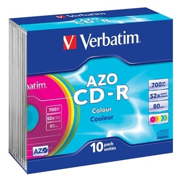 CD-R Fujifilm Slim Case 10шт (700MB, 52x, Color)