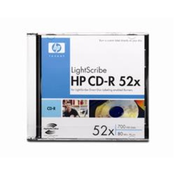 CD-R HP Slim Case 1шт (700MB, 52x, Lightscribe)