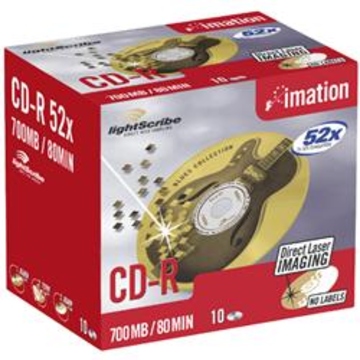 CD-R Imation Slim Case 10шт (700MB, 52x, Lightscribe)