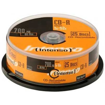 CD-R Intenso Cake Box 25шт (700MB, 52x, портмоне)
