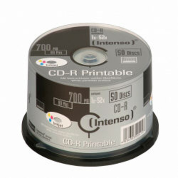 CD-R Intenso Cake Box 50шт (700MB, 52x, Printable)