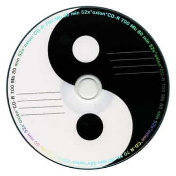 CD-R Oxion Bulk 100шт (700MB, 52x, с рисунком "Инь янь")