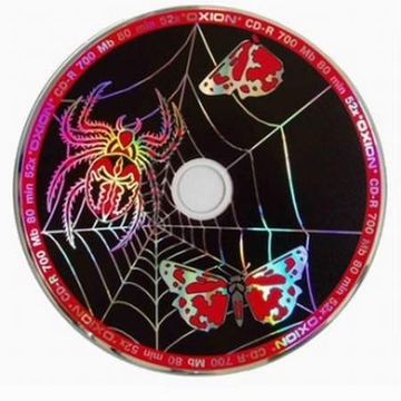 CD-R Oxion Cake Box 25шт (700MB, 52x, с рисунком "Паук Black")