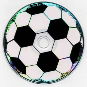 CD-R Oxion Slim Case 1шт (700MB, 52x, с рисунком "Футбольный мяч")
