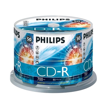 CD-R Philips Bulk 50шт (700MB, 48x-52x, Vinyl Blue)