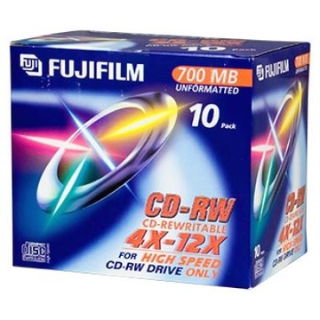 CD-RW Fujifilm Jewel Case 10шт (700MB, 4-12x)