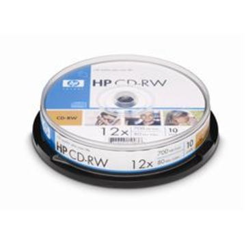 CD-RW HP Spindle 10шт (700MB, 4x-12x)