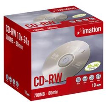 CD-RW Imation Jewel Case 10шт (700MB, 24x)