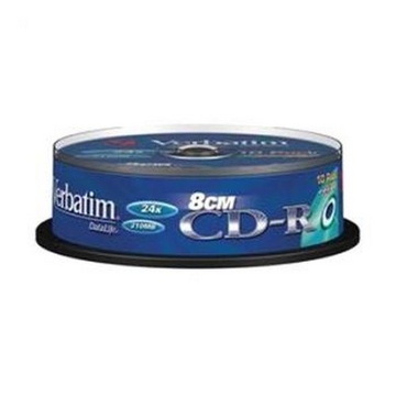 miniCD-R Verbatim Cake Box 10шт (210MB, 24x, 8см)