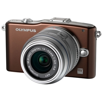  Olympus E-PM1 Brown Kit 14-42mm II R Silver