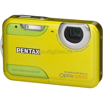 Цифровой фотоаппарат Pentax WS80 Yellow Green