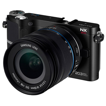 Фотоаппарат со сменной оптикой Samsung NX-200 Double Kit 18-55mm, 16mm