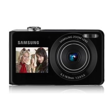 Компактный фотоаппарат Samsung PL100 Black (12Mp, 1/2.3" 3x 2.7"+1.5" LCD, SDHC)