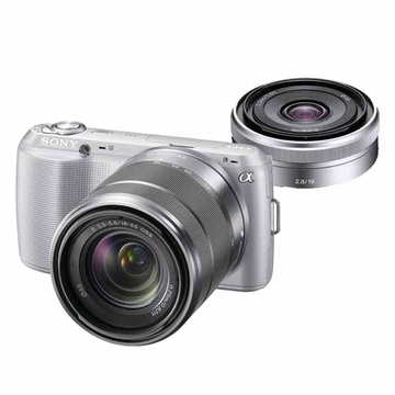 Фотоаппарат беззеркальный Sony NEX-C3K White (16.2Mp, Video 720p, ISO 12800, 3"LCD, 18-55mm)