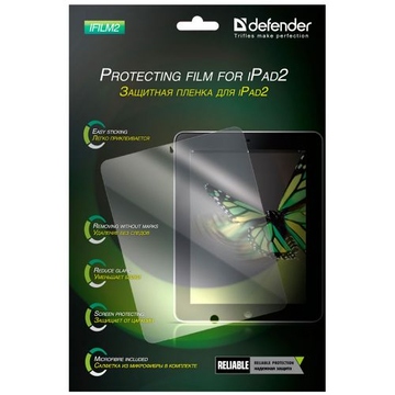 Пленка защитная Defender iFilm2 (для iPad2, глянцевая, защита от царапин, 16304)