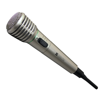 Defender MIC-140 Metall (беспроводной, для караоке и выступлений, шнур 3м, адаптер 6,3 мм jack/3,5 мм jack, 64140)
