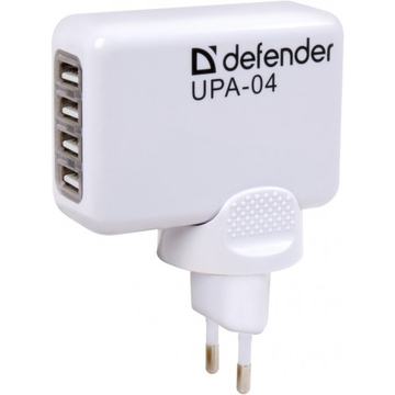 Зарядное устройство Defender UPA-04 (4xUSB, 2x0.5A/1A/2.1A)