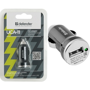 Зарядное устройство Defender UCA-11 White (автомобильноеб USB, 1A)