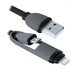 Кабель Defender USB10-03BP USB-microUSB-Lightning M-M Black 