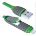 Кабель Defender USB10-03BP USB-microUSB-Lightning M-M Green 