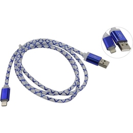 Кабель Defender ACH03-03LT LED USB-Lightning (1м) Blue