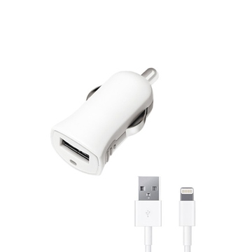 Зарядное устройство Deppa 11250 MFI White (автомобильное, 1A, для iPhone5/6)