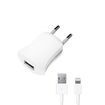 Зарядное устройство Deppa 11350 Ultra MFI White (сетевое, USB, 1A, для iPhone 5/6)