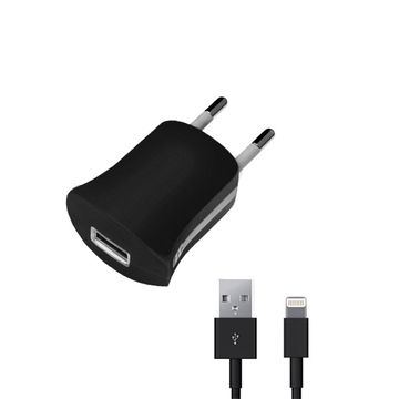 Зарядное устройство Deppa 11351 Ultra MFI Black (сетевое, USB, 1A, для iPhone 5/6)