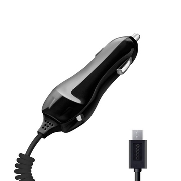 Зарядное устройство Deppa 22105 Black (автомобильное, 1A, кабель microUSB)