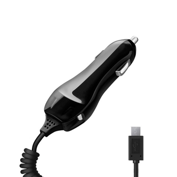 Зарядное устройство Deppa 22124 Black (автомобильное, 2,1A, кабель microUSB)