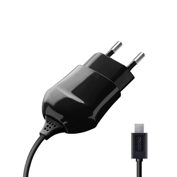 Зарядное устройство Deppa 11303 Black (сетевое, 1A, кабель microUSB)