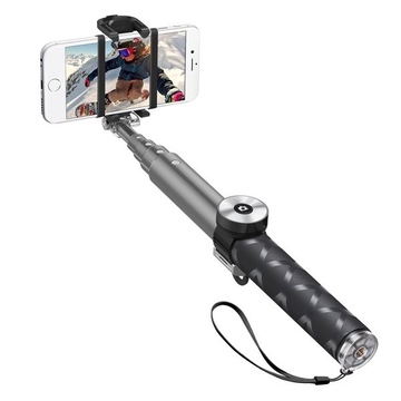 Штатив Monopod Deppa 45006 Selfie Pro Gray (телескопический, для селфи, 95см, bluetooth)