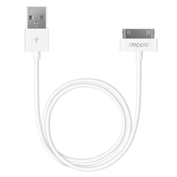 Кабель Deppa 72101 USB2.0-Apple 30-pin White (1,2м)